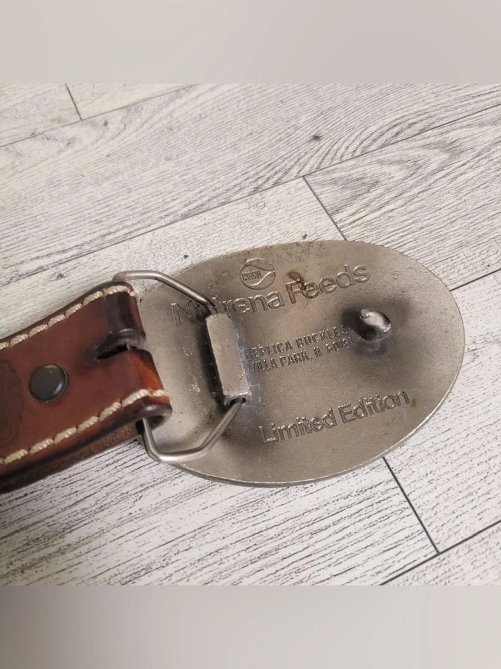 Men's Tony Lama Brown Leather Pork Producer Tooled  Western Cowboy Belt Size 38